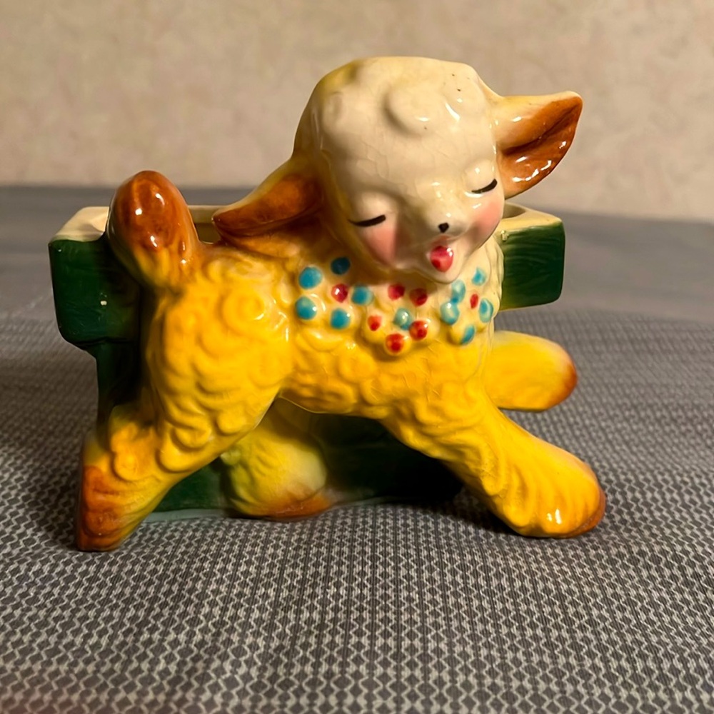 MCM Vintage Lamb Planter